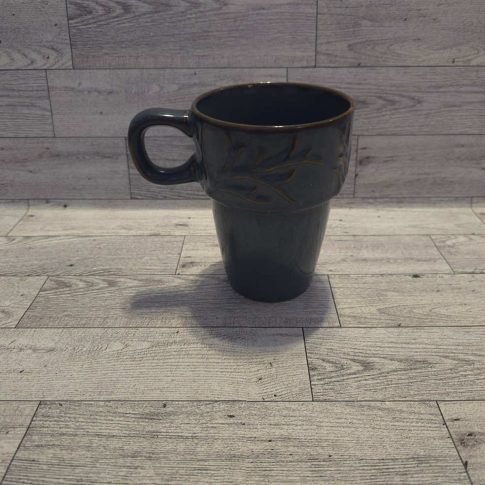 Rare MercAsia Ceramic Nesting Shabby Coffee Mug‎ 16 oz. Cup Stackable